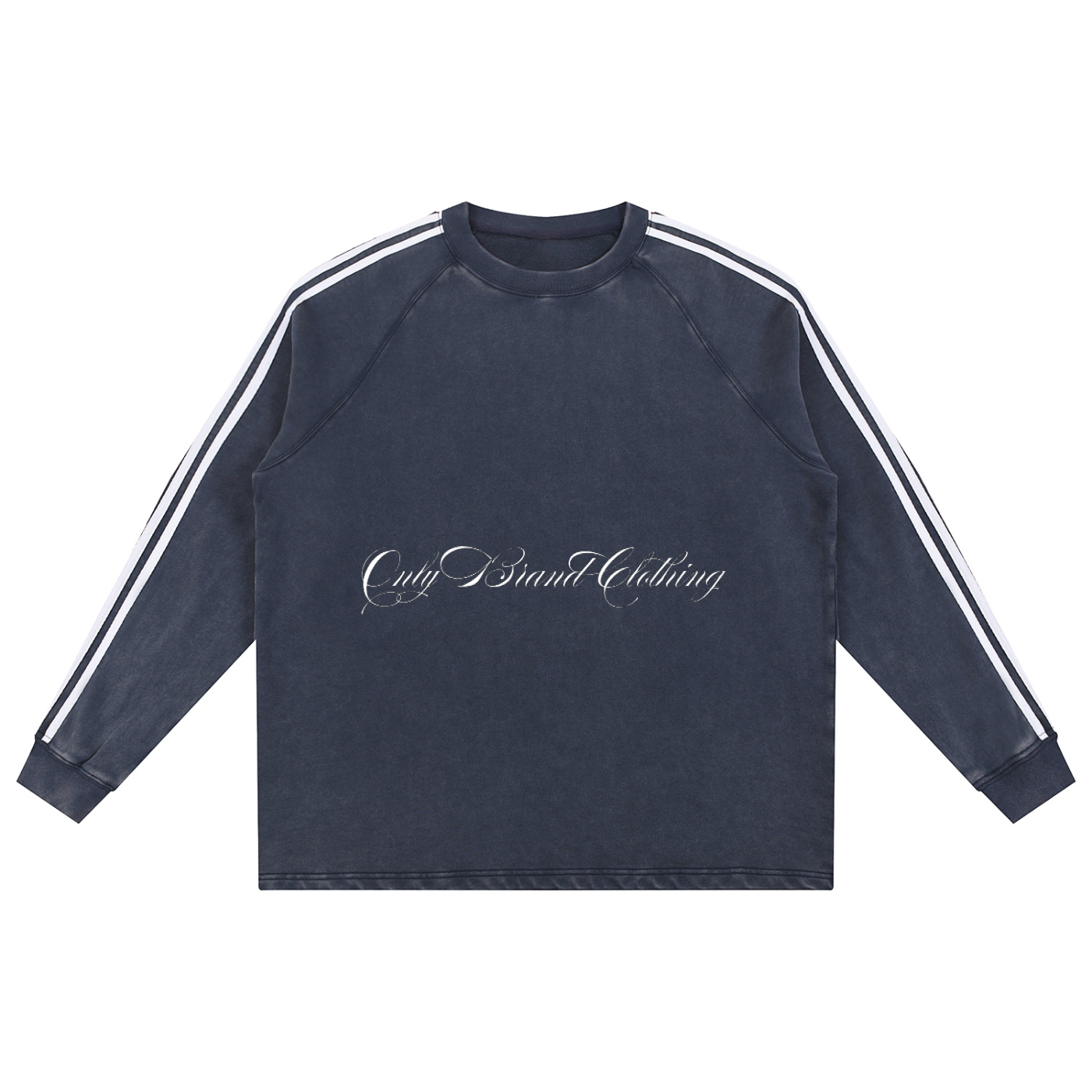 Snow Washed Contrast Tape Sweatshirt