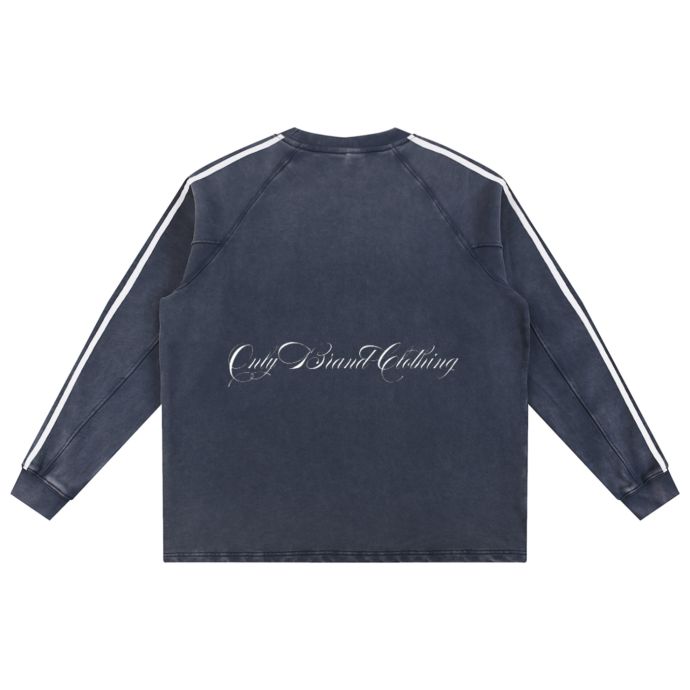 Snow Washed Contrast Tape Sweatshirt